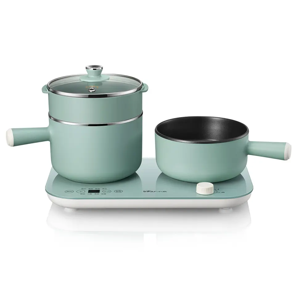 Split electric cooker multifunctional steam cooking frying dormitory student green breakfast machine