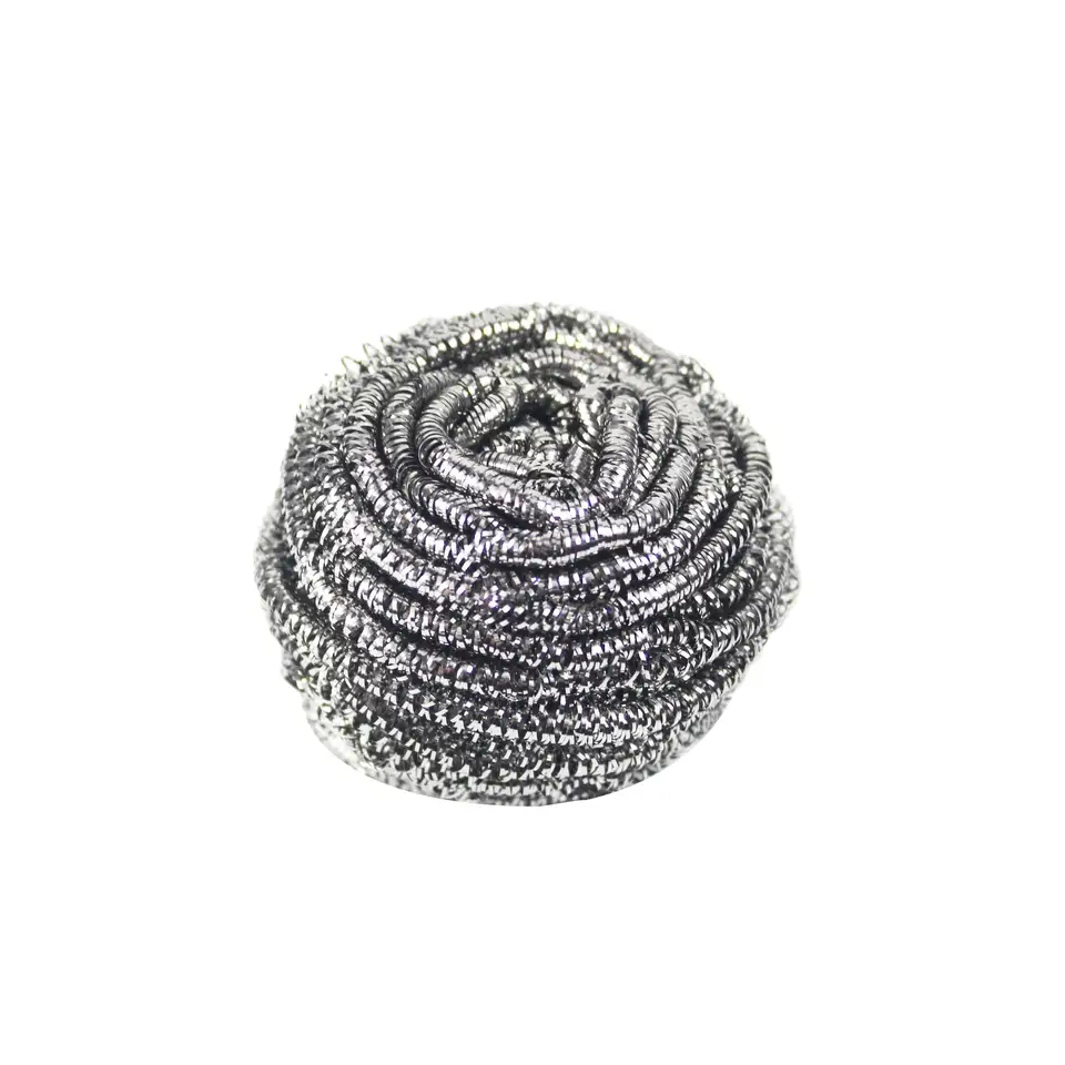 Spiral Stainless Steel Scourer Scrubber with Sponge