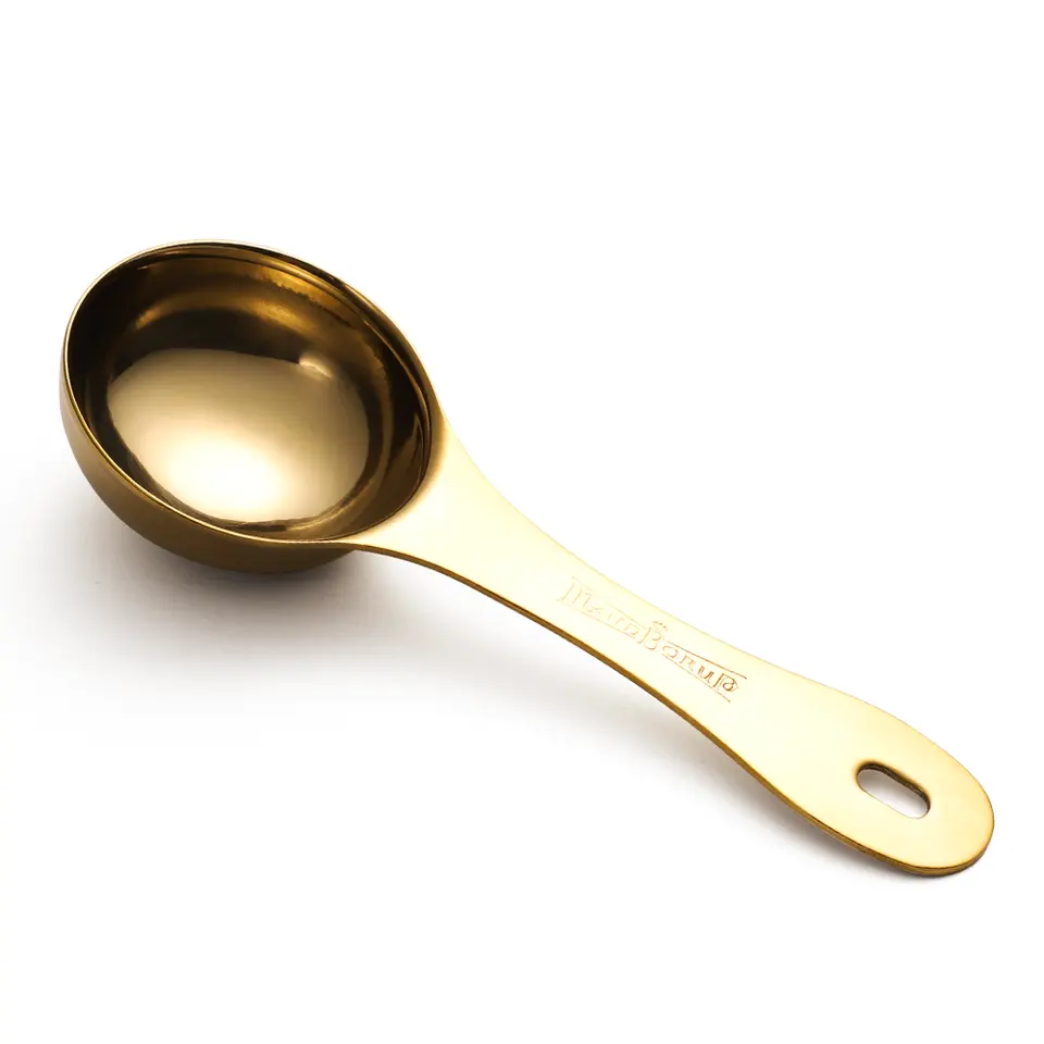 OEM Measuring Scoop BSCI 430 Gold Stainless Steel Measuring Spoon with a hole