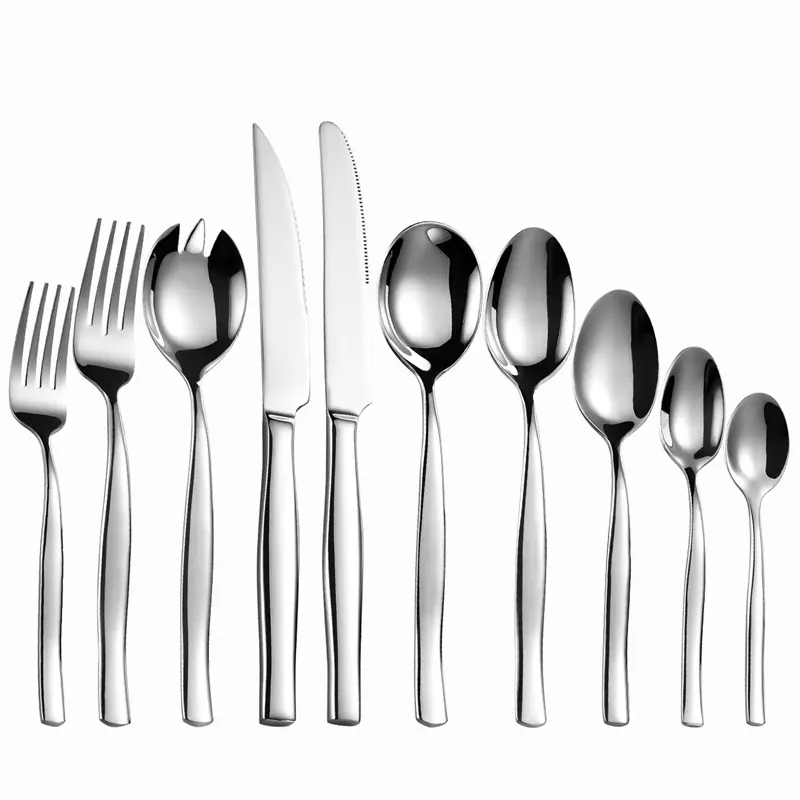 L031 High Grade Thickened 304 Stainless Steel Knife Fork Spoon Salad Spoon Dessert Spoon Western Tableware Set