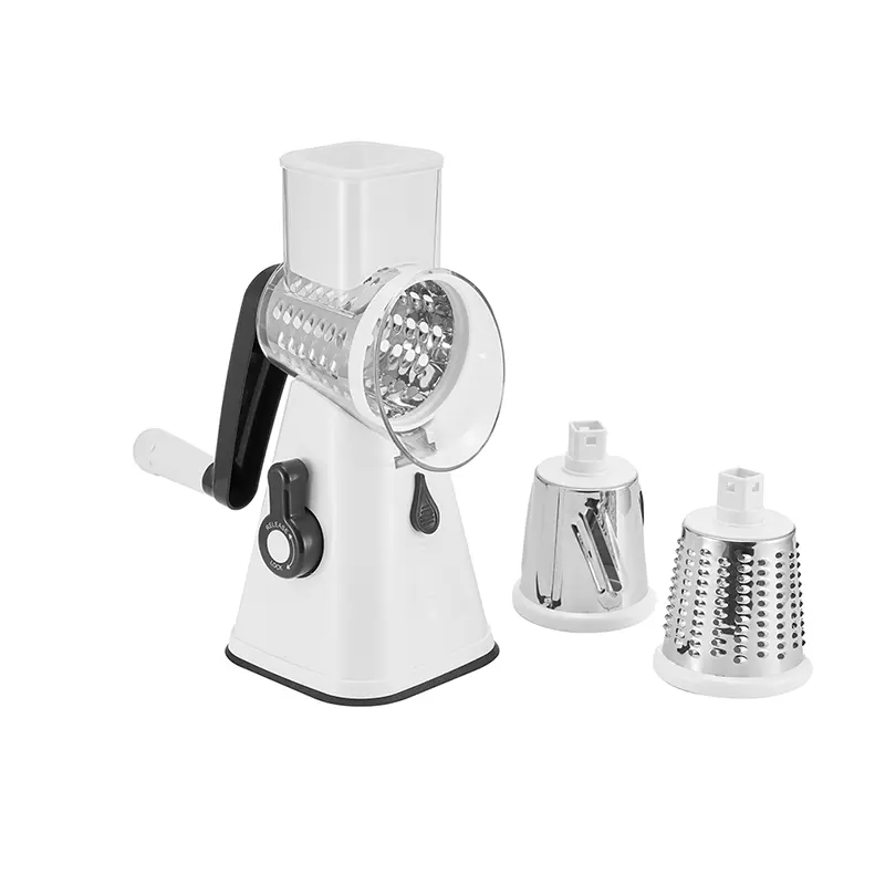 Rotary Cheese Grater 3 Drum Blades Manual Vegetable Slicer Walnuts Grinder Cheese Shredder Kitchen Vegetable Cheese Grater
