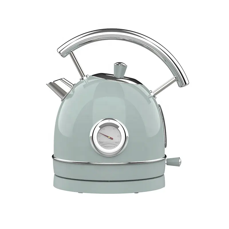 Fasting Boiling with Thermometer Auto Shut-Off Wooden Decoration 304 Stainless Steel 1.8L Tea Kettle